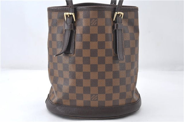 Authentic Louis Vuitton Damier Marais Bucket Shoulder Tote Bag N42240 LV 5509E