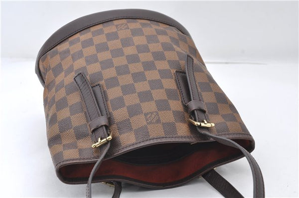 Authentic Louis Vuitton Damier Marais Bucket Shoulder Tote Bag N42240 LV 5509E