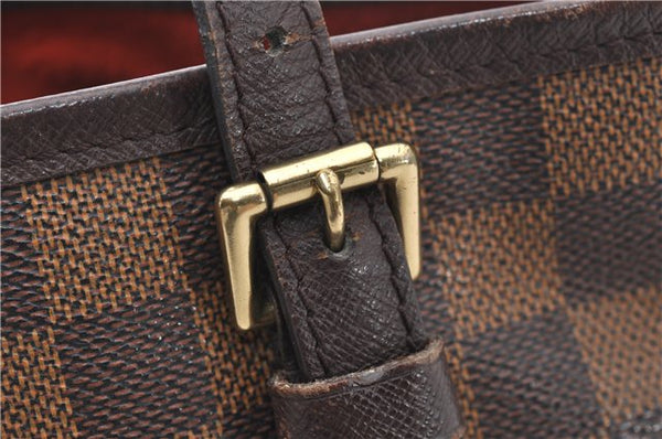 Authentic Louis Vuitton Damier Marais Bucket Shoulder Tote Bag N42240 LV 5509E