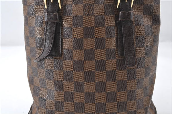 Authentic Louis Vuitton Damier Marais Bucket Shoulder Tote Bag N42240 LV 5509E