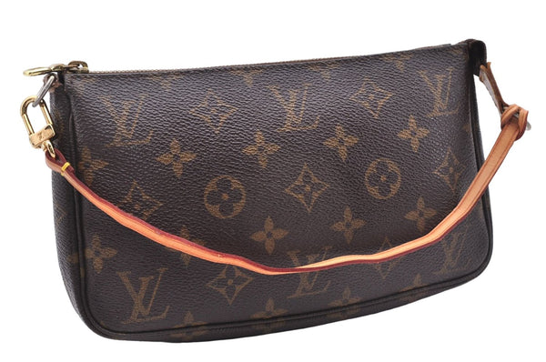 Authentic Louis Vuitton Monogram Pochette Accessoires Pouch M51980 LV 5510E