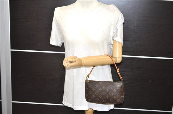 Authentic Louis Vuitton Monogram Pochette Accessoires Pouch M51980 LV 5510E