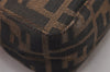 Authentic FENDI Vintage Zucca Hand Bag Purse Canvas Leather Brown Junk 5511I