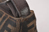 Authentic FENDI Vintage Zucca Hand Bag Purse Canvas Leather Brown Junk 5511I