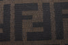 Authentic FENDI Vintage Zucca Hand Bag Purse Canvas Leather Brown Junk 5511I