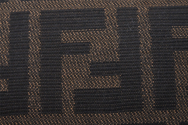Authentic FENDI Vintage Zucca Hand Bag Purse Canvas Leather Brown Junk 5511I
