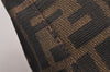 Authentic FENDI Vintage Zucca Hand Bag Purse Canvas Leather Brown Junk 5511I