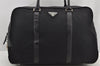 Authentic PRADA Nylon Tessuto Leather Shoulder Boston Hand Bag Black 5513I