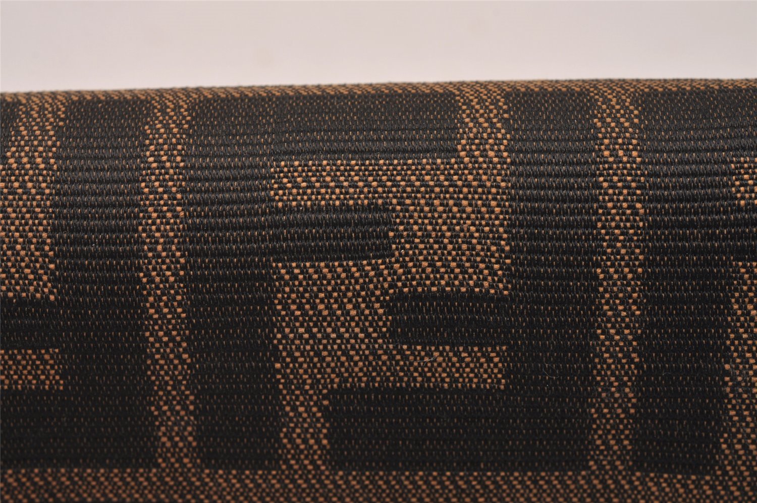 Authentic FENDI Zucca Trifold Wallet Purse Canvas Leather Brown Box 5516I