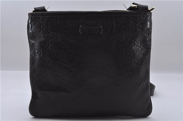 Authentic GUCCI Guccissima GG Leather Shoulder Cross Body Bag 201538 Brown 5518E