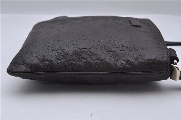 Authentic GUCCI Guccissima GG Leather Shoulder Cross Body Bag 201538 Brown 5518E