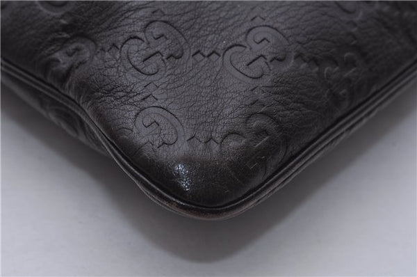 Authentic GUCCI Guccissima GG Leather Shoulder Cross Body Bag 201538 Brown 5518E