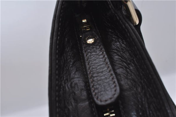 Authentic GUCCI Guccissima GG Leather Shoulder Cross Body Bag 201538 Brown 5518E