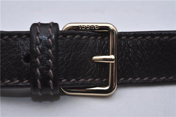 Authentic GUCCI Guccissima GG Leather Shoulder Cross Body Bag 201538 Brown 5518E