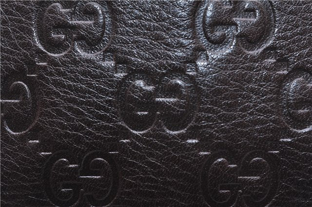 Authentic GUCCI Guccissima GG Leather Shoulder Cross Body Bag 201538 Brown 5518E