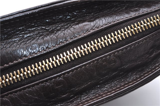 Authentic GUCCI Guccissima GG Leather Shoulder Cross Body Bag 201538 Brown 5518E