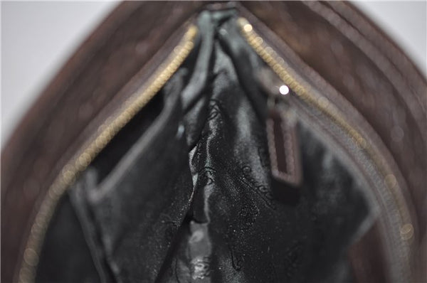 Authentic GUCCI Guccissima GG Leather Shoulder Cross Body Bag 201538 Brown 5518E