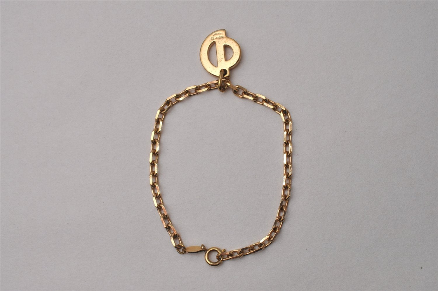 Authentic Christian Dior Vintage Chain Bracelet Gold Tone CD 5518I