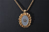 Authentic Christian Dior Gold Tone Chain Pendant Necklace CD 5520I