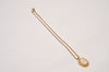 Authentic Christian Dior Gold Tone Chain Pendant Necklace CD 5520I