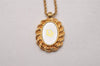 Authentic Christian Dior Gold Tone Chain Pendant Necklace CD 5520I