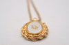 Authentic Christian Dior Gold Tone Chain Pendant Necklace CD 5520I