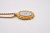 Authentic Christian Dior Gold Tone Chain Pendant Necklace CD 5520I