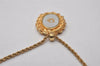 Authentic Christian Dior Gold Tone Chain Pendant Necklace CD 5520I