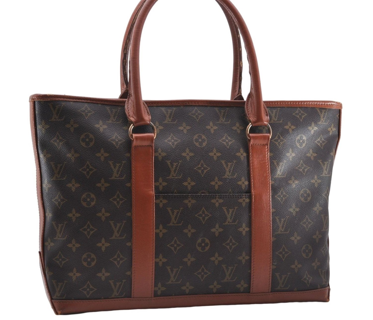 Auth Louis Vuitton Monogram Sac Weekend PM Vintage Tote Hand Bag M42425 LV 5521D