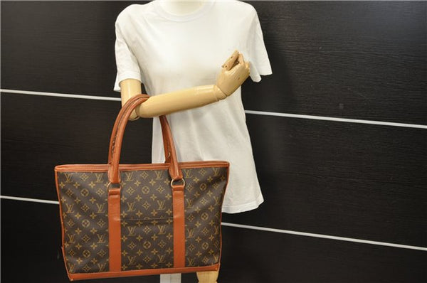 Auth Louis Vuitton Monogram Sac Weekend PM Vintage Tote Hand Bag M42425 LV 5521D