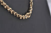 Authentic Christian Dior Gold Tone Rhinestone Chain Pendant Necklace CD 5521I