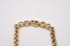 Authentic Christian Dior Gold Tone Rhinestone Chain Pendant Necklace CD 5521I