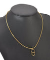 Authentic Christian Dior Gold Tone Chain Pendant Necklace CD 5522I