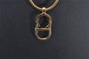 Authentic Christian Dior Gold Tone Chain Pendant Necklace CD 5522I