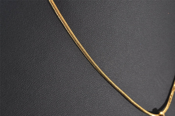 Authentic Christian Dior Gold Tone Chain Pendant Necklace CD 5522I