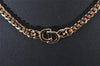 Authentic Christian Dior Gold Tone Chain Pendant Necklace CD 5523I