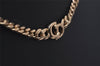 Authentic Christian Dior Gold Tone Chain Pendant Necklace CD 5523I