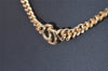 Authentic Christian Dior Gold Tone Chain Pendant Necklace CD 5523I