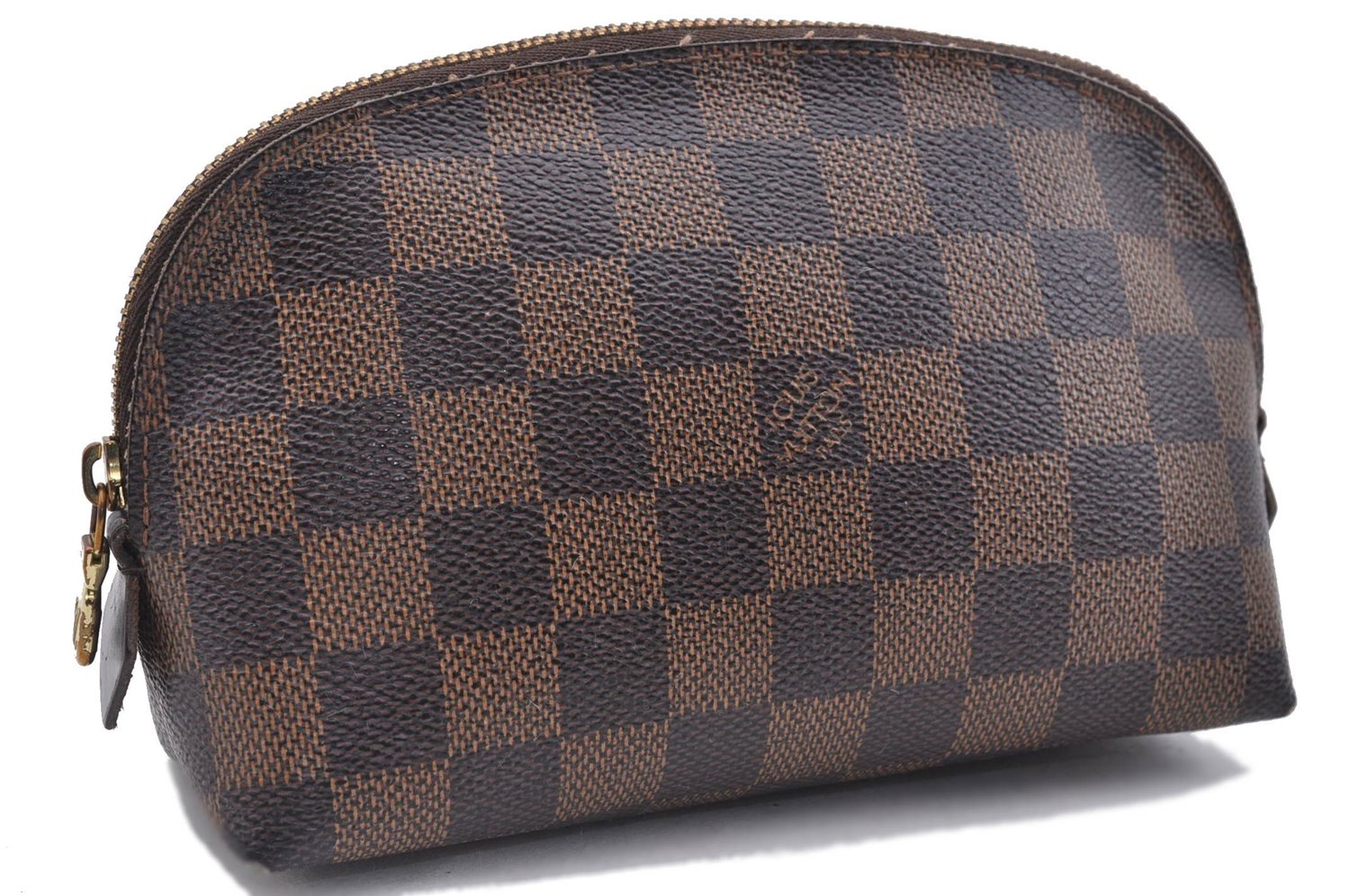 Authentic LOUIS VUITTON Damier Pochette Cosmetic Pouch N47516 LV 5524C