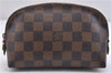 Authentic LOUIS VUITTON Damier Pochette Cosmetic Pouch N47516 LV 5524C