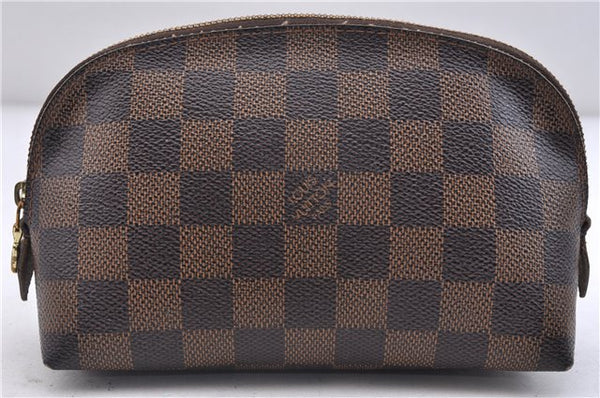 Authentic LOUIS VUITTON Damier Pochette Cosmetic Pouch N47516 LV 5524C