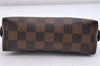 Authentic LOUIS VUITTON Damier Pochette Cosmetic Pouch N47516 LV 5524C
