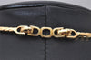 Authentic Christian Dior Gold Tone Rhinestone Chain Pendant Necklace CD 5524I