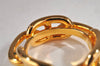 Authentic HERMES Scarf Ring Chaine d'Ancre Chain Design Gold Tone 5525I