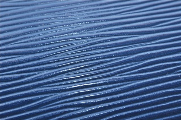 Authentic LOUIS VUITTON Epi Dauphine Cosmetic Pouch Blue M48445 LV 5526C