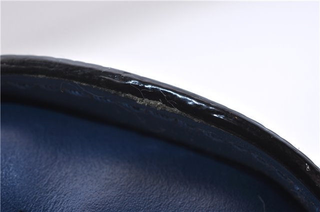 Authentic LOUIS VUITTON Epi Dauphine Cosmetic Pouch Blue M48445 LV 5526C