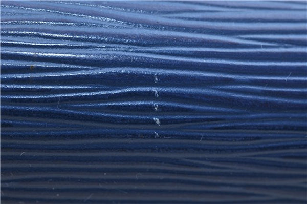 Authentic LOUIS VUITTON Epi Dauphine Cosmetic Pouch Blue M48445 LV 5526C