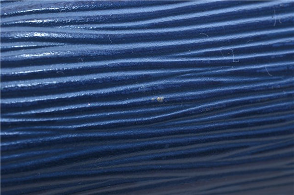 Authentic LOUIS VUITTON Epi Dauphine Cosmetic Pouch Blue M48445 LV 5526C