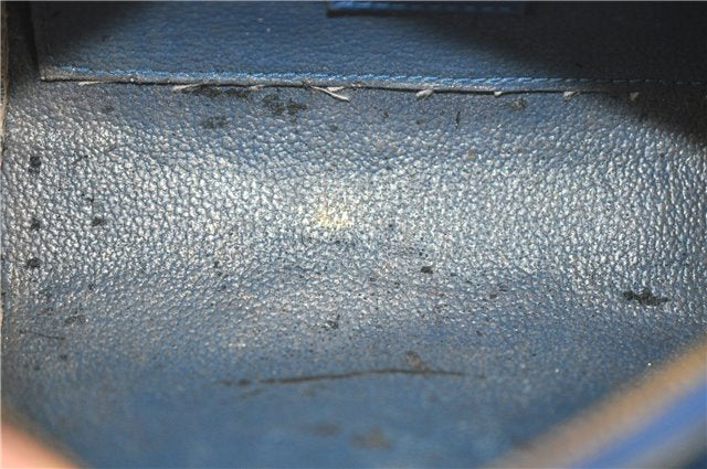 Authentic LOUIS VUITTON Epi Dauphine Cosmetic Pouch Blue M48445 LV 5526C