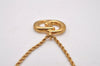 Authentic Christian Dior Gold Tone Chain Pendant Necklace CD 5526I